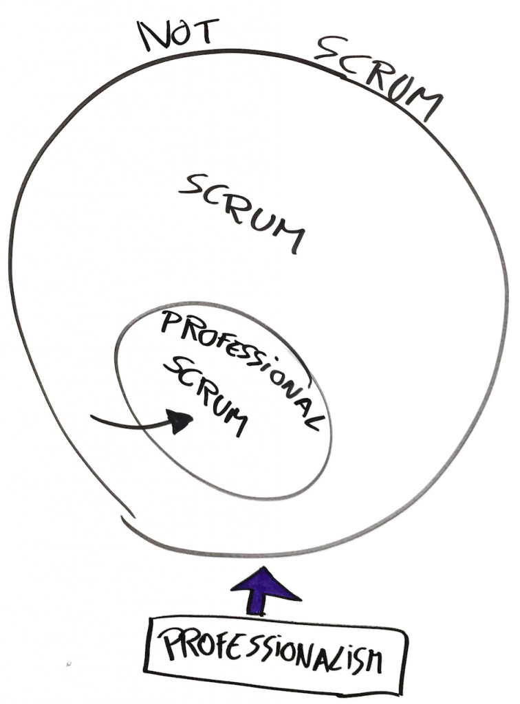 Professional Scrum en un flipchart